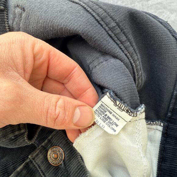 Men's Vintage 80's Levi's Faded Black Cords Corduroy Bootcut Pants Sz 34 x 32 - Picture 9 of 13